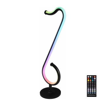 Lampe de table LED RGBW à intensité variable NUTKA LED/15W/5V noir + télécommande