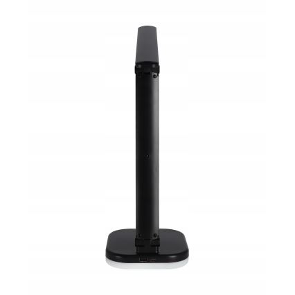 Lampe de table LED RGBW dimmable avec charge sans fil LED/7W/5V USB noire