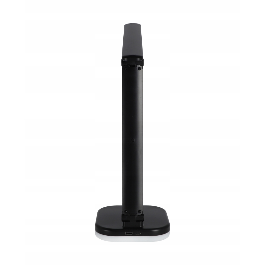 Lampe de table LED RGBW dimmable avec charge sans fil LED/7W/5V USB noire