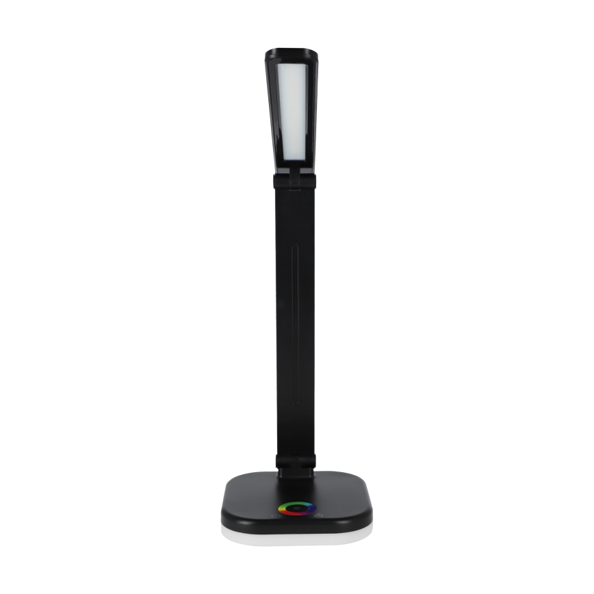 Lampe de table LED RGBW dimmable avec charge sans fil LED/7W/5V USB noire