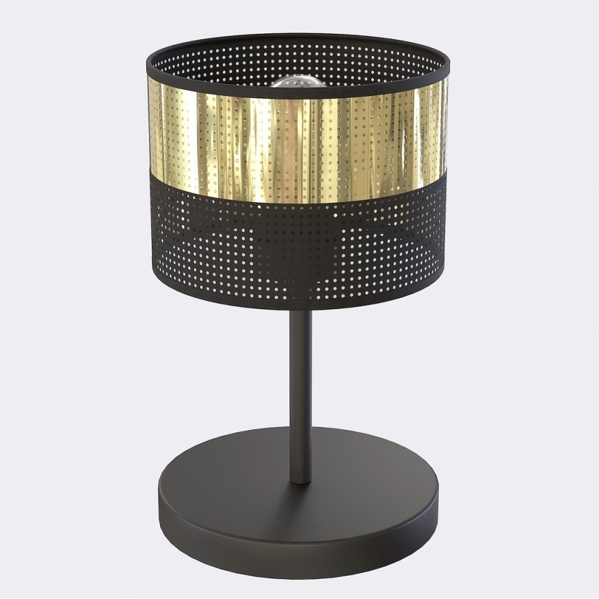 Lampe de table LUX 1xE27/15W/230V noire/dorée