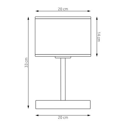 Lampe de table LUX 1xE27/15W/230V noire/dorée