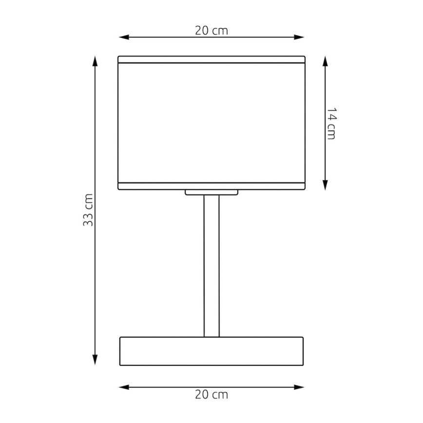 Lampe de table LUX 1xE27/15W/230V noire/dorée