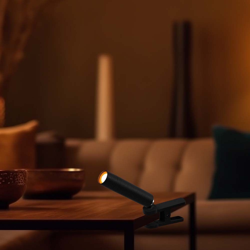 Lampe de table magnétique rechargeable à intensité variable LED/3W/5V 4000K 1500 mAh noir