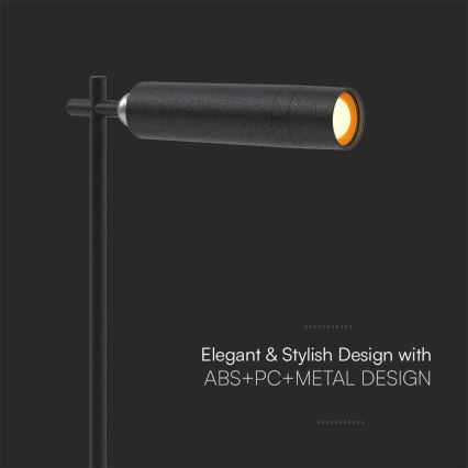 Lampe de table magnétique rechargeable à intensité variable LED/3W/5V 4000K 1500 mAh noir