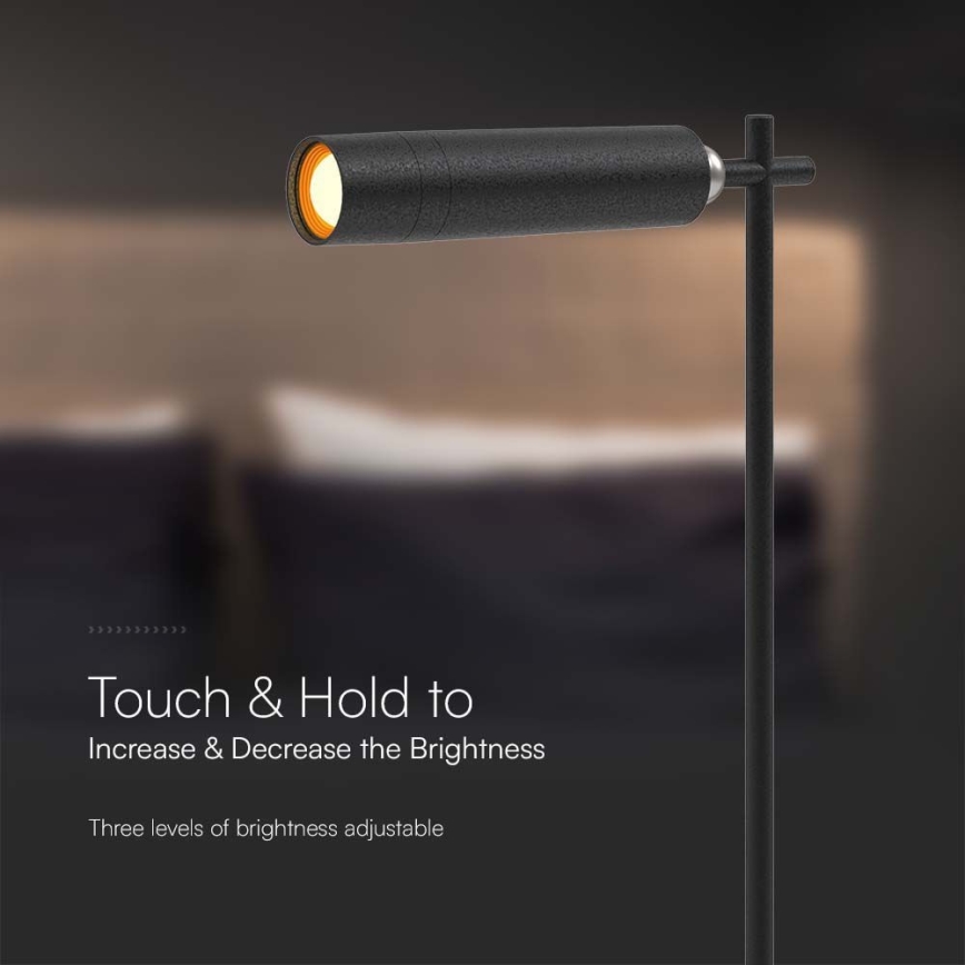 Lampe de table magnétique rechargeable à intensité variable LED/3W/5V 4000K 1500 mAh noir