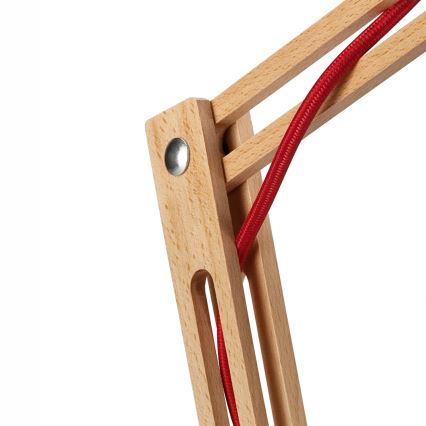 Lampe de table MARCELLO 1xE27/60W/230V hêtre - certifié FSC