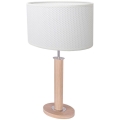 Lampe de table MERCEDES 1xE27/40W/230V 60 cm blanc/chêne – FSC certifié
