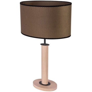 Lampe de table MERCEDES 1xE27/40W/230V 60 cm marron/chêne – FSC certifié