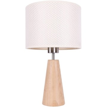 Lampe de table MERCEDES 1xE27/40W/230V d. 43 cm crème/chêne