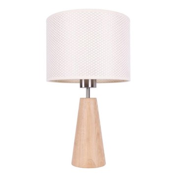 Lampe de table MERCEDES 1xE27/40W/230V Ø 43 cm crème/chêne