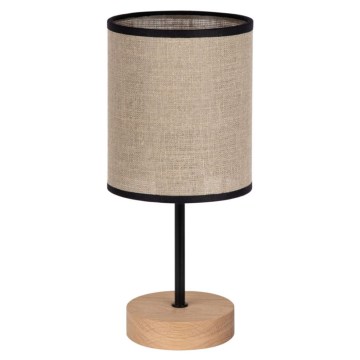 Lampe de table NEGRO 1xE27/25W/230V chêne - certifié FSC