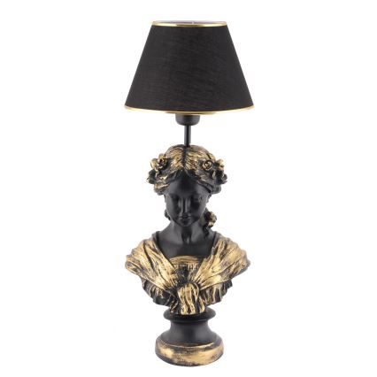 Lampe de table OPELYA 1xE27/40W/230V noir/doré