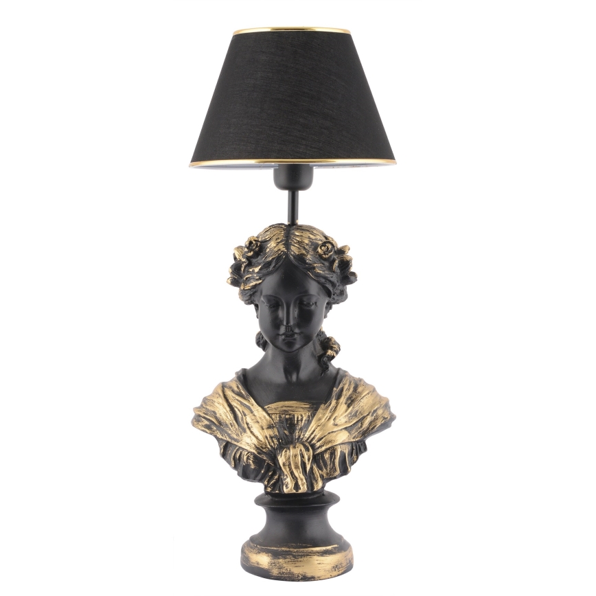 Lampe de table OPELYA 1xE27/40W/230V noir/doré