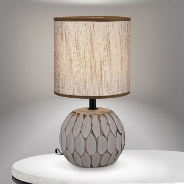 Lampe de table PINIA 1xE14/25W/230V céramique beige/gris