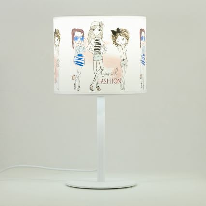 Lampe de table pour enfants GIRLS VIBES 1xE27/60W/230V Ø 18 cm pour filles