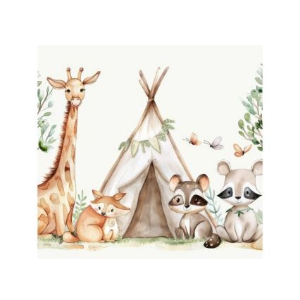 Lampe de table pour enfants KIDS ROOM 1xE27/60W/230V Ø 18 cm à motifs d'animaux