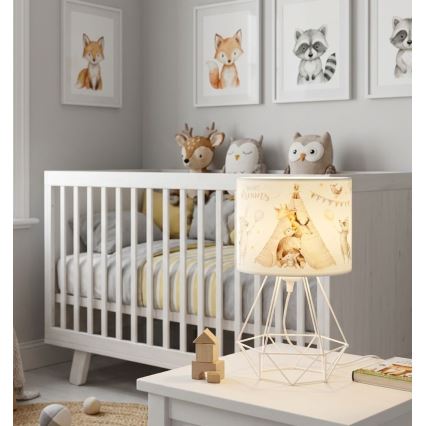 Lampe de table pour enfants KIDS ROOM 1xE27/60W/230V Ø 18 cm, motifs animaux