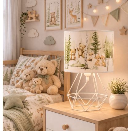 Lampe de table pour enfants KIDS ROOM 1xE27/60W/230V Ø 18 cm - motifs animaux