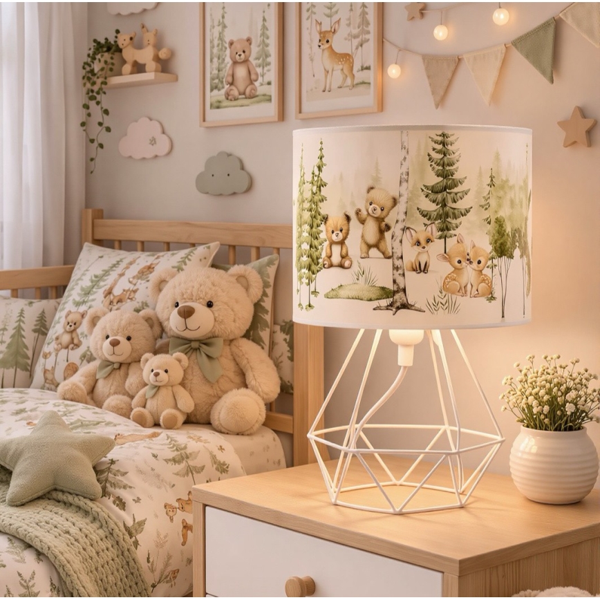 Lampe de table pour enfants KIDS ROOM 1xE27/60W/230V Ø 18 cm - motifs animaux