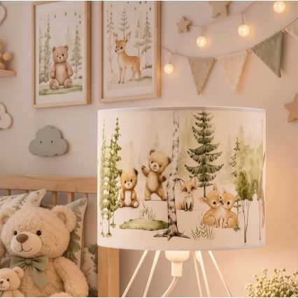 Lampe de table pour enfants KIDS ROOM 1xE27/60W/230V Ø 18 cm - motifs animaux