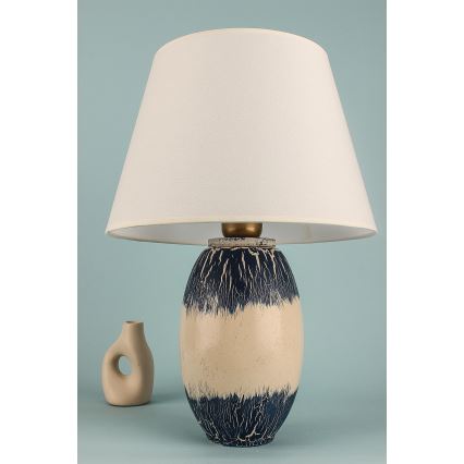 Lampe de table RAMZES 1xE27/40W/230V beige/bleu