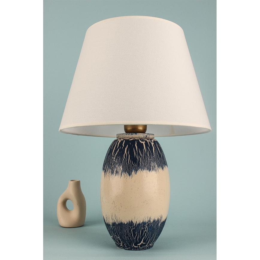 Lampe de table RAMZES 1xE27/40W/230V beige/bleu