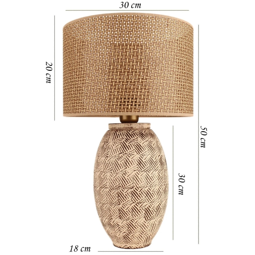 Lampe de table RAMZES 1xE27/40W/230V beige
