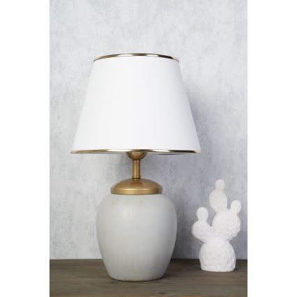 Lampe de table RAMZES 1xE27/40W/230V blanc/gris