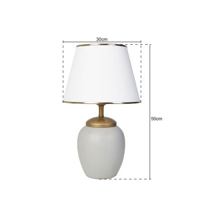 Lampe de table RAMZES 1xE27/40W/230V blanc/gris