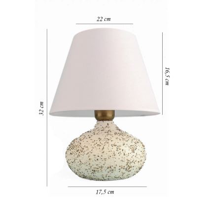 Lampe de table RAMZES 1xE27/40W/230V blanche