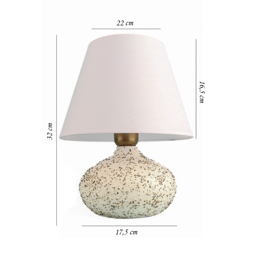 Lampe de table RAMZES 1xE27/40W/230V blanche