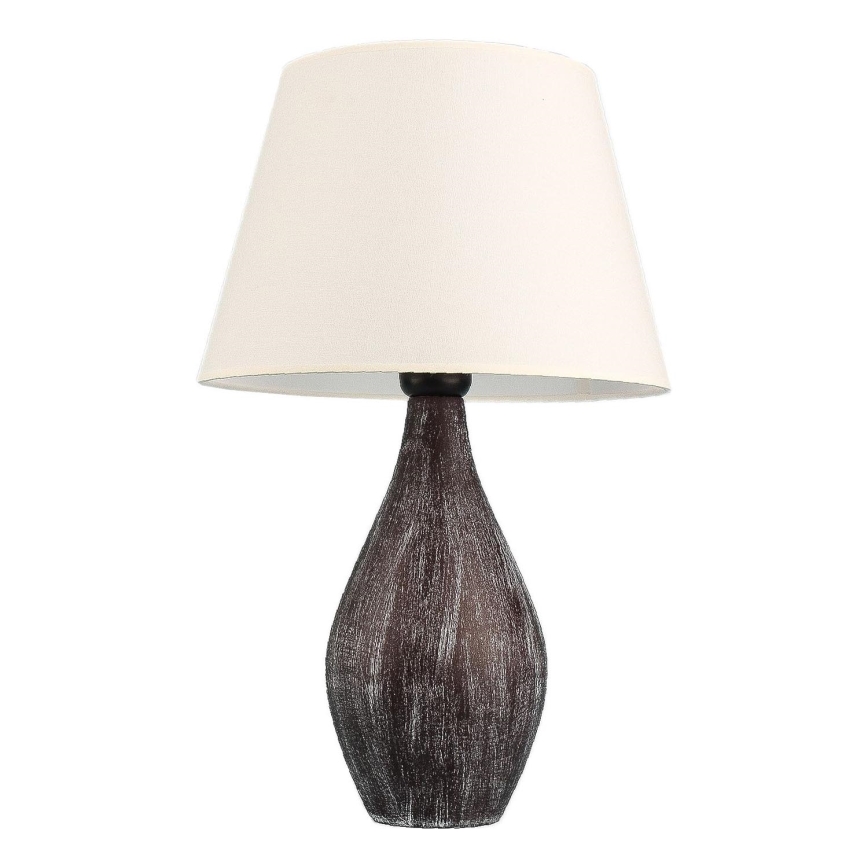 Lampe de table RAMZES 1xE27/40W/230V blanche/marron