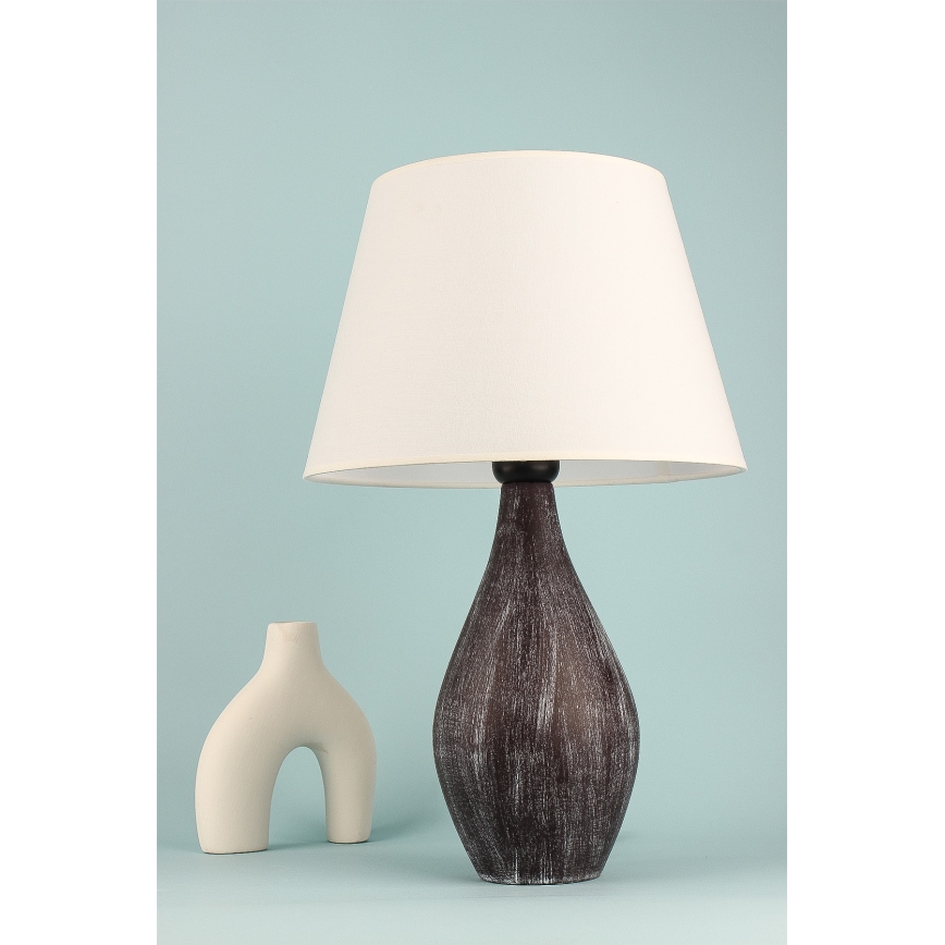 Lampe de table RAMZES 1xE27/40W/230V blanche/marron