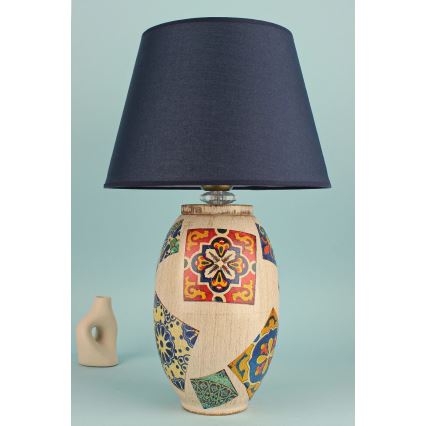 Lampe de table RAMZES 1xE27/40W/230V bleu/beige