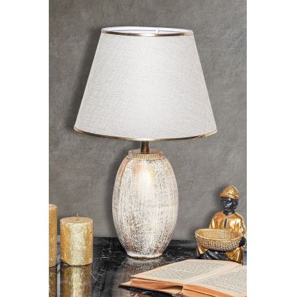Lampe de table RAMZES 1xE27/40W/230V crème/doré