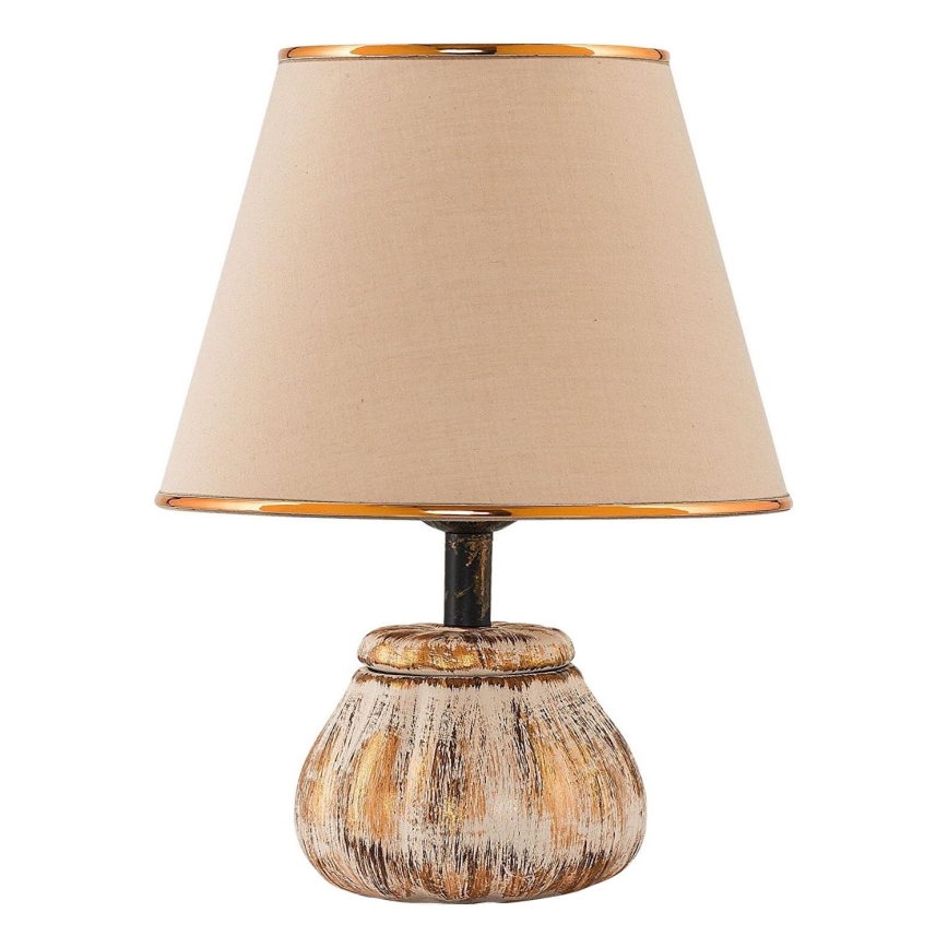 Lampe de table RAMZES 1xE27/40W/230V crème/dorée