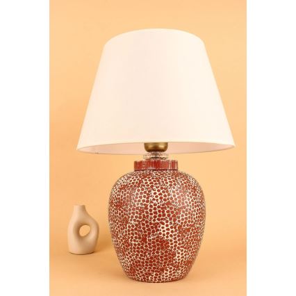 Lampe de table RAMZES 1xE27/40W/230V crème/rouge