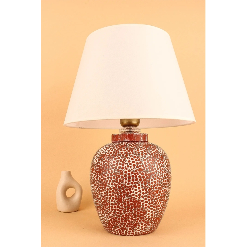 Lampe de table RAMZES 1xE27/40W/230V crème/rouge
