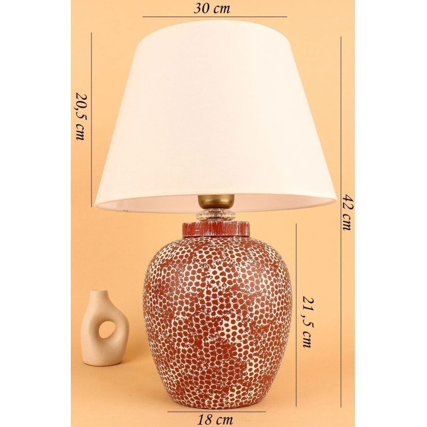 Lampe de table RAMZES 1xE27/40W/230V crème/rouge