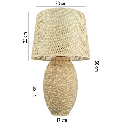 Lampe de table RAMZES 1xE27/40W/230V dorée