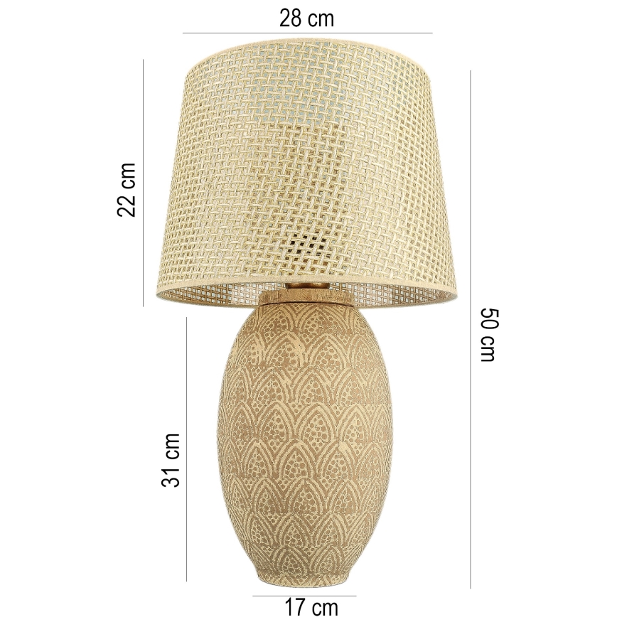 Lampe de table RAMZES 1xE27/40W/230V dorée