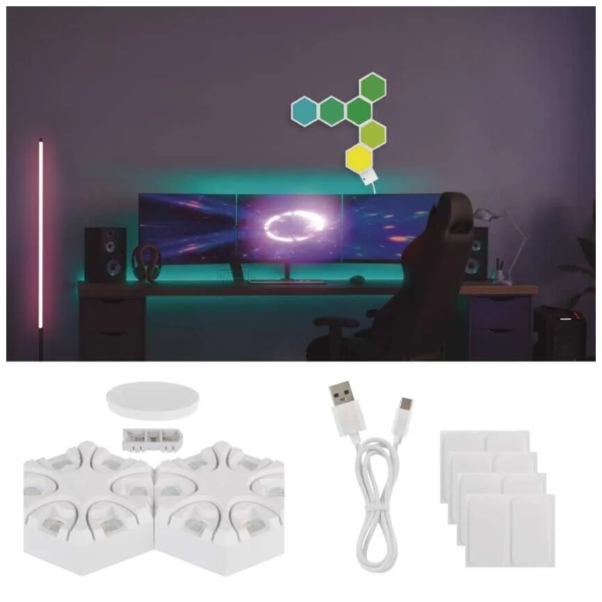 Lampe de table RGBIC à intensité variable GoSmart LED/5,5W/230V Wi-Fi Tuya