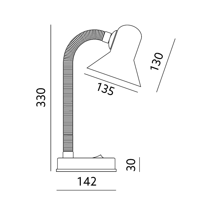 Lampe de table SMIESZEK 1xE27/40W/230V blanc
