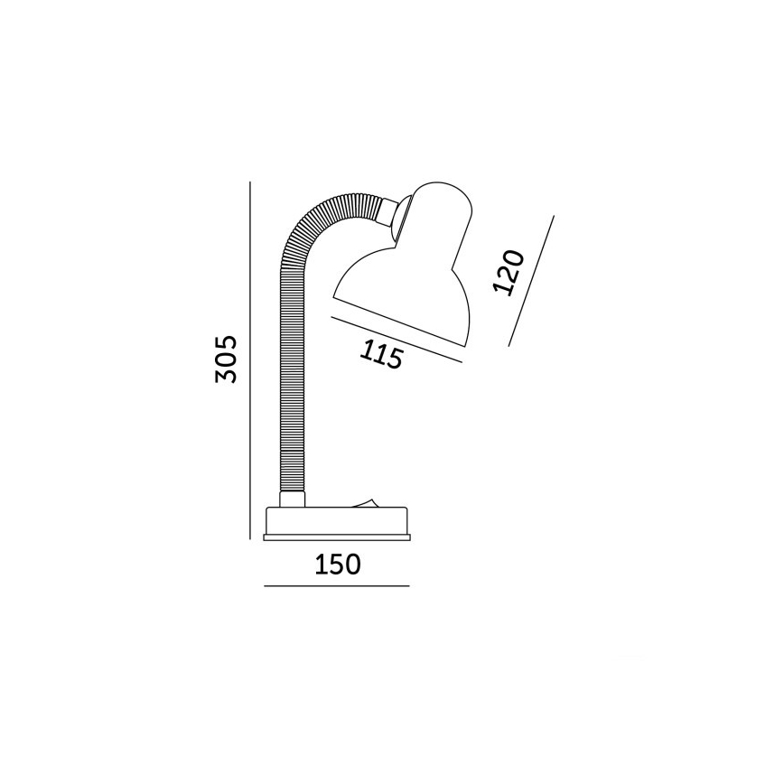 Lampe de table SMIESZEK 1xE27/40W/230V jaune