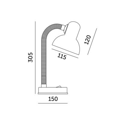 Lampe de table SMIESZEK 1xE27/40W/230V vert