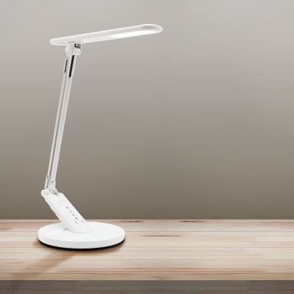 Lampe de table tactile à intensité variable OPTIMUM LED/7W/230V USB 3000/4000/6000K blanc
