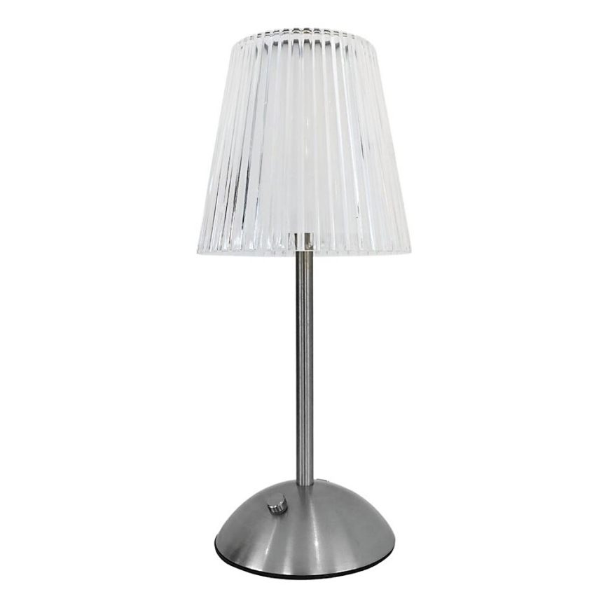 Lampe de table tactile à intensité variable rechargeable ELBA LED/1,6W/800 mAh chrome mat/transparent