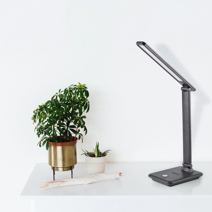 Lampe de table tactile à intensité variable VINTO LED/8W/230V noir