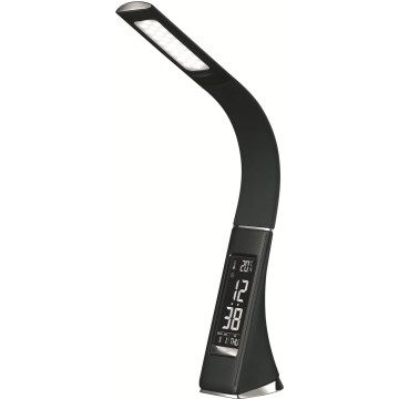 Lampe de table tactile dimmable à LED avec écran LED/7W/5V, noire